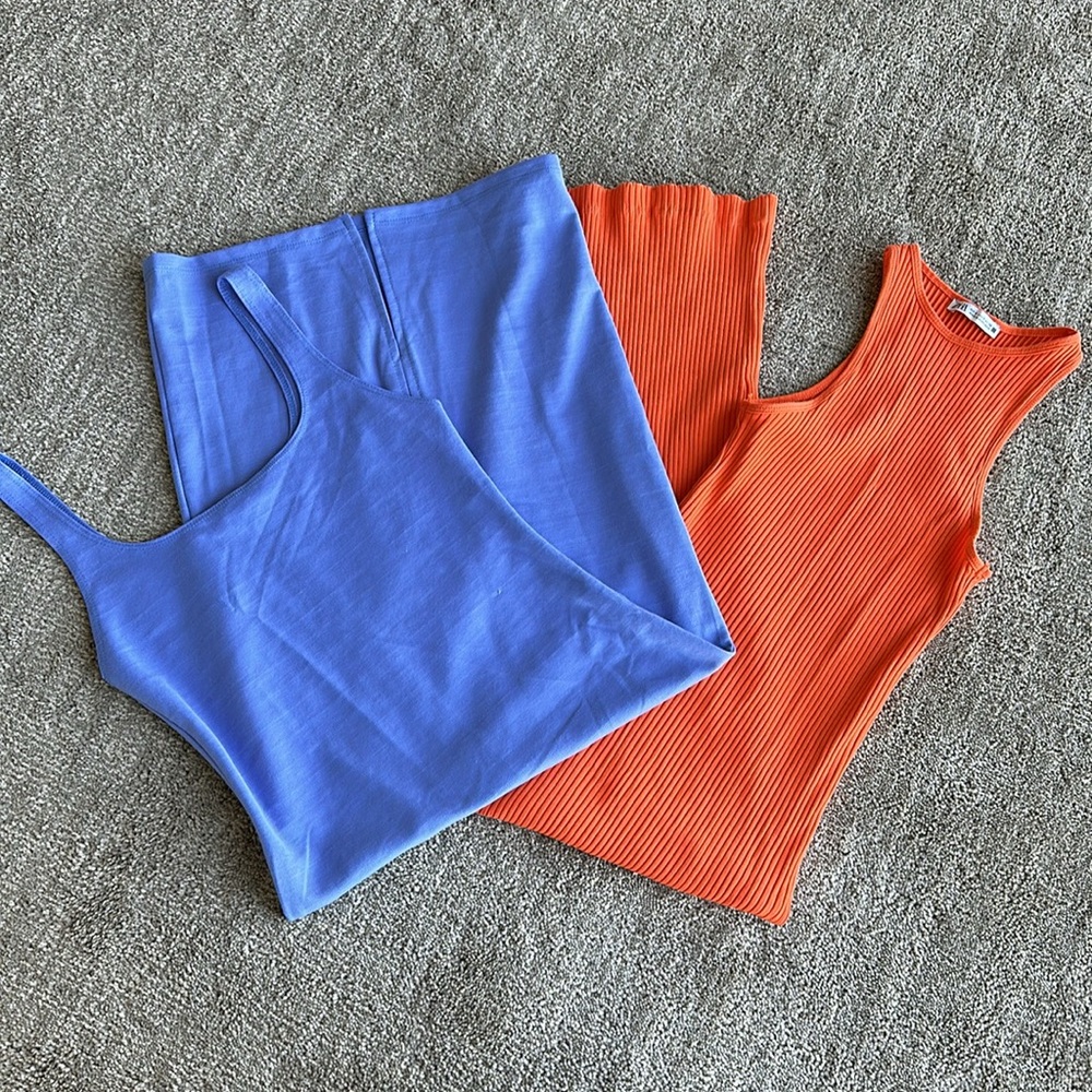 Zara Blue and Orange Dresses